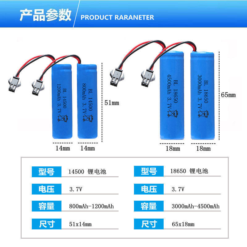 Four-wheel drive off-road vehicle excavator remote control car 3 7v lithium battery accessories lasting battery life 14500 toys 18650
