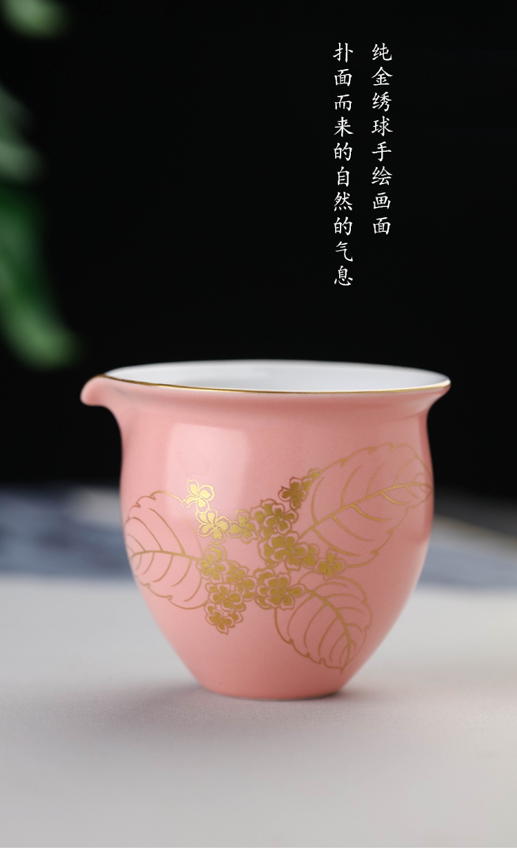 Bright tastes all hand - made gold picture fair keller jingdezhen kung fu tea set heat a large portion of a single well cup of tea