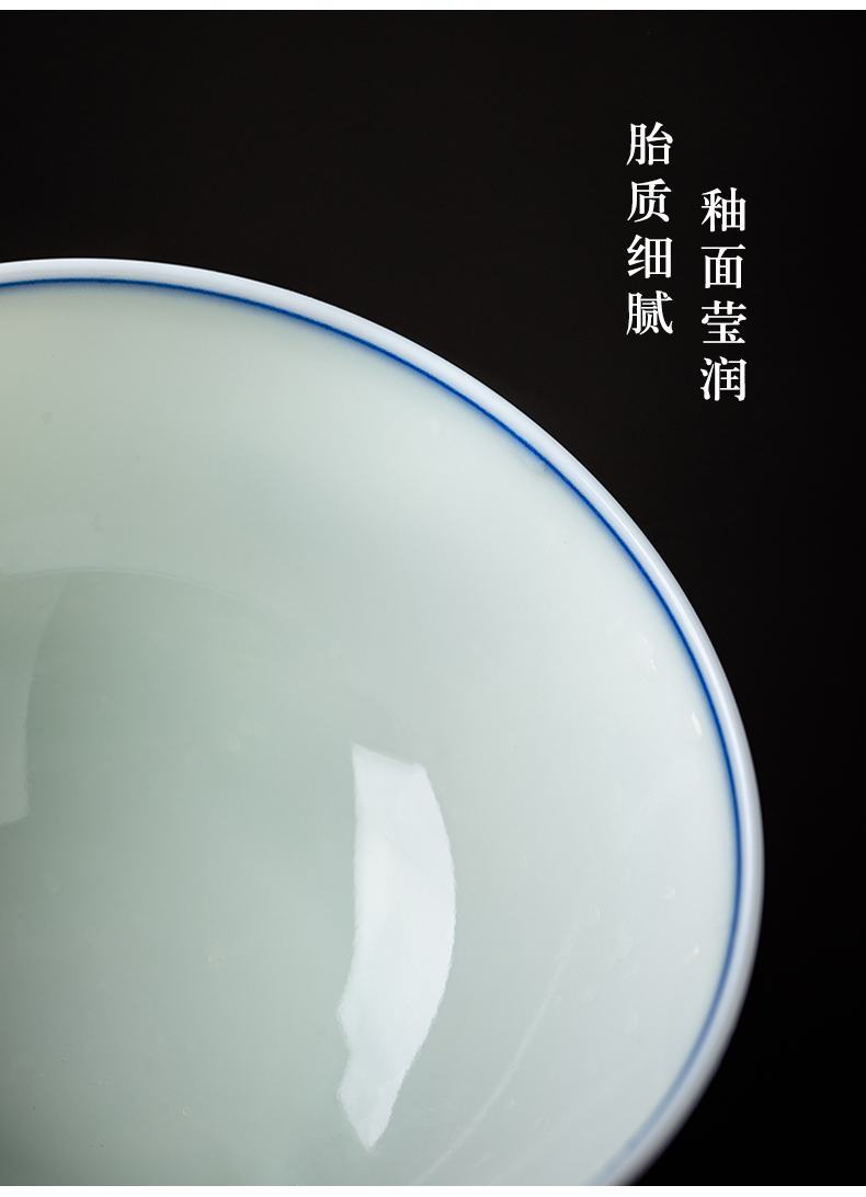Jingdezhen blue and white porcelain masters cup large pure manual hand - made painting of flowers and birds in single cup sample tea cup tea cup under the glaze