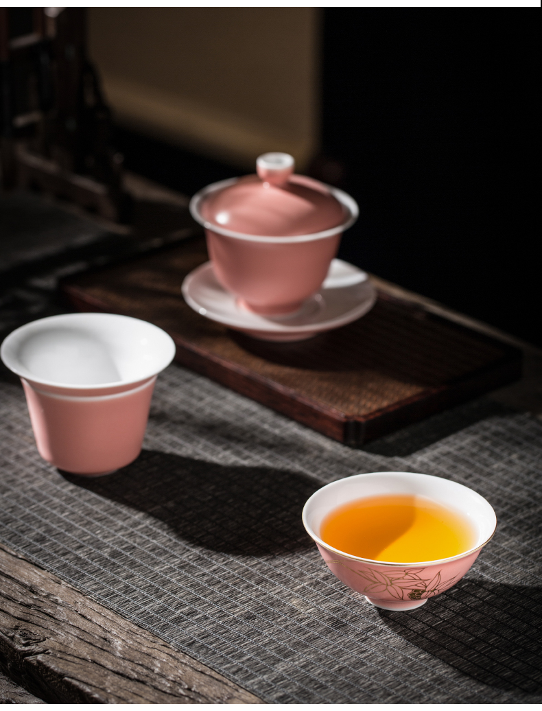 Single master cup sample tea cup jingdezhen ceramic cups kung fu tea set checking pure hand draw large Single CPU