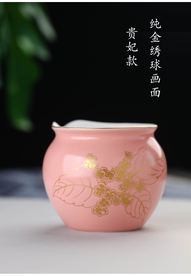 Bright tastes all hand - made gold picture fair keller jingdezhen kung fu tea set heat a large portion of a single well cup of tea