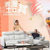 Chihua Shi first class modern minimalist aristocratic leather corner sofa large apartment combination living room furniture 10093