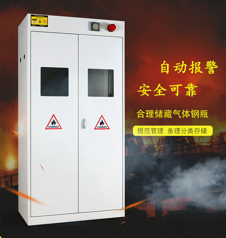 Shanghai intelligent gas cylinder cabinet factory laboratory fireproof explosion-proof cabinet nitrogen argon hydrogen acetylene automatic alarm storage cabinet