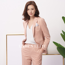 LadyS Elite Light Hummus shell buckle commuter Slim Fit Spring Suit Suit Long Sleeve Commuter womens clothing