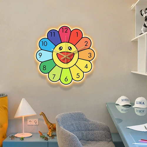 Современные упрощенные подсолнечники управляющие творческой творческой гостиной домашняя комната для светодиодных спальни спальня кровати часы ресторан модные часы модные часы