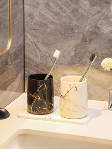 Couple Accessible Luxury Classy Ceramic Household Mouthwash Cup