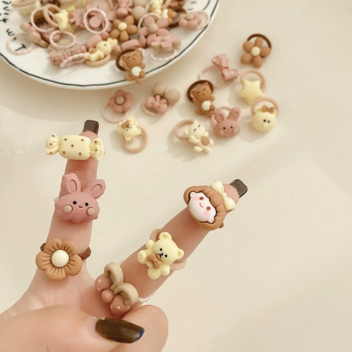 Милая детская безвредная эластичная резинка для волос, детский безвредный маленький аксессуар для волос, не повреждает волосы