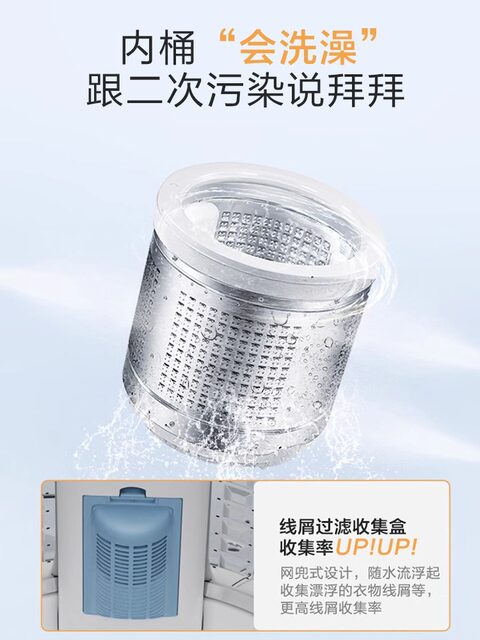 Leader Xqb80-L527H Household 8kg Fully Automatic Small Pulsator Washing Machine for Rental Housing