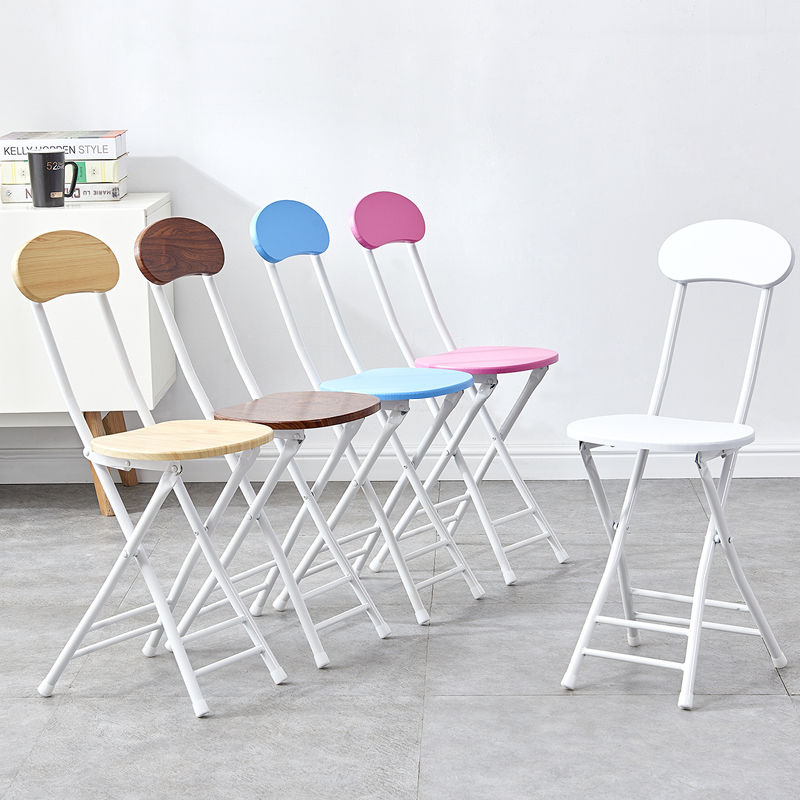 Folding Chair Home Dining Chair Back Chair Training Chair Folding Stool Round Stool Balcony Chair Dormitory Chair Computer Chair