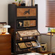 New 2025 model of large-capacity storage cabinet with wall bookshelf