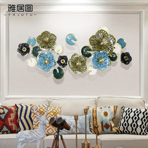 Jane European three-dimensional wall decoration Creative Wrought iron wall decoration flower living room dining room wall decoration pendant hanging decoration