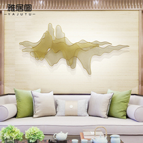 New Chinese club living room dining room wall hanging home decoration Creative Wrought iron three-dimensional wall decoration pendant