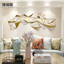 Simple modern creative metal wrought iron wall hanging interior decoration Three-dimensional lotus wall wall decoration pendant