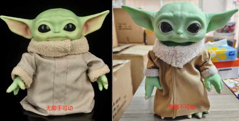 Star Wars Plush Cloth Baby Yoda 11inch Man-Da Plush Toy Card Pack Figurine Handmade Doll