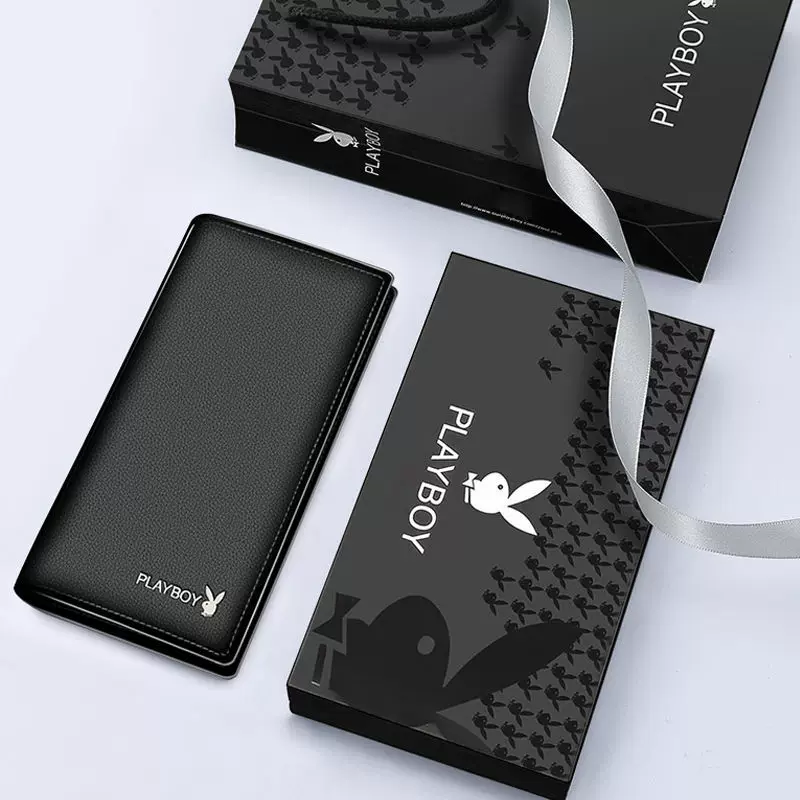 Playboy, длинный вместительный кошелек, держатель для водительского удостоверения, натуральная кожа
