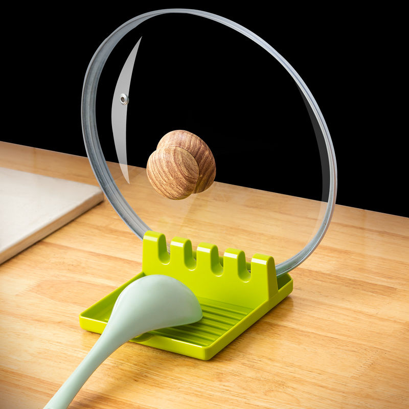 Pot Lid Shelf Noodle-free Kitchen Lid Shelving Shelf Sit-Style Pan Lid Thever With Water-To-Pan Shovel Rack