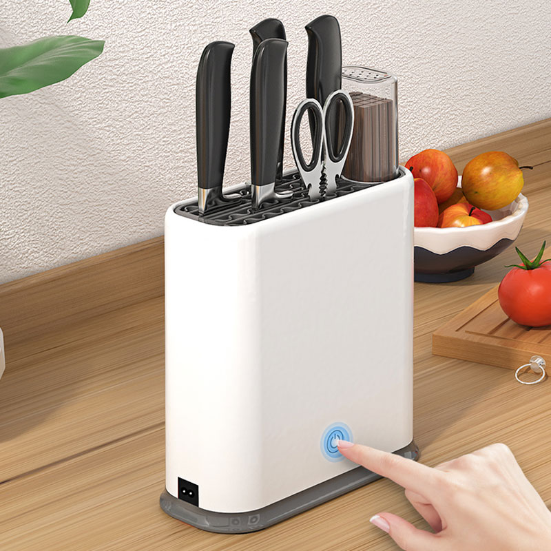 Kitchen kitchen knife rack shelving knife chopstick cage integrated intelligent cutter to contain ultraviolet disinfection drying multifunctional