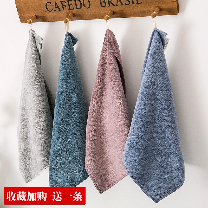3-Pack of Hanging Hand Towels, Face Towels, Household Small Towels, Women's Square Towels, Non-Pure Cotton, Soft, Absorbent, Lint-Free