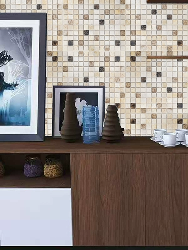 Дома в семье бассейн Большой цветок зеленый натуральная сеть красная плитка