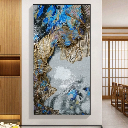 Легкая роскошная простая линия ледяная фарфоровая мозаика резка рисовать головоломка орфография декоративная живопись крыльца висящая фоновая стена