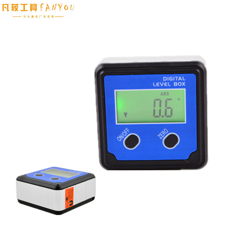 Horizontal ruler of Van Angle Gauge Protractor Electronic Gradiometer of Van Blue Digital Display Inclinometer Angle Gauge