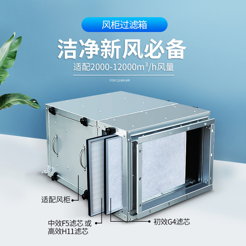 Nanyang Youwei junior high efficiency fresh air filter box purification box centrifugal fan air conditioning wind cabinet PM2 5 filtration