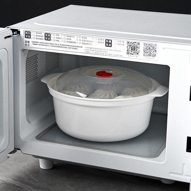 Fresh-keeping bowl Food grade microwave heating special utensils Hot rice container lunch box steamer steamer bowl household with cover