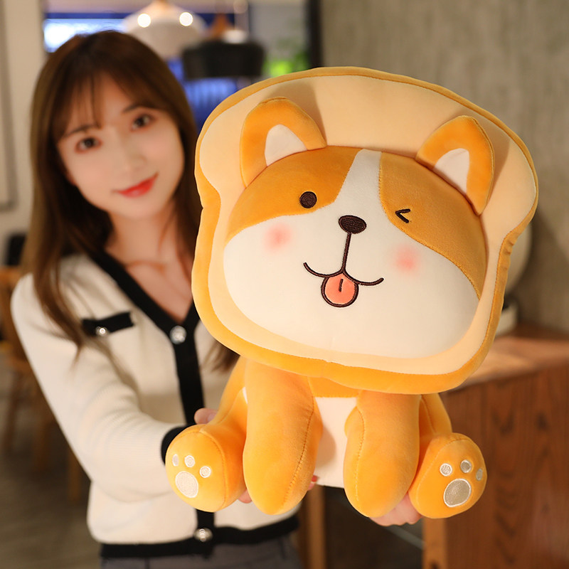 Cute Chai Dog Paparazzi Plush Stuffed Toy Pooch Doll Holding Pillow Dolls Girls Sleep Bed Children Birthday Presents