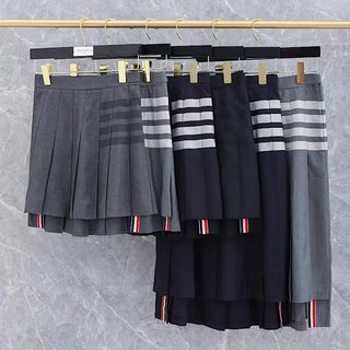 Four-bar classic pleated skirt spring and summer four-bar skirt