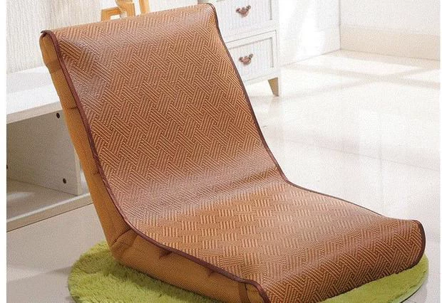 18 lười biếng tay vịn ghế sofa tre mat mây ghế sofa nhỏ sofa đơn gấp giường trở lại đệm - Thảm mùa hè