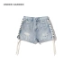 DƯỚI GARDEN Quần short denim nữ 2019 hè mới tự canh quai cũ 9301XAC - Quần short