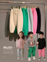 Beans several moms children multicolor sports pants 2022 Spring loaded with new male and female loose sports Methodist outside wearing tide