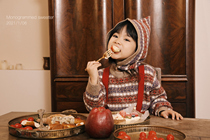 Bean JAMA retro jacquard sweater 2021 Winter boys and girls winter dress base sweater top winter wool hat