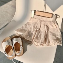 Beans a few moms girls summer thin dress pants little girl summer clothing shorts thin and breathable children numb pants pure color