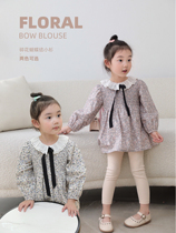 Bean a few moms girl clothes crummy butterfly knots 20222 spring dress new female baby dolls collar crushed flower skirts