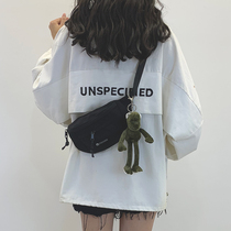 Net red packet girls 2022 new Korean version ins and pieces tooling wind sails cloth bags women Slanted Satchel Bag Casual purse Chains