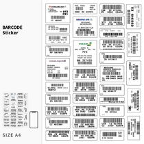 Luggage plane consignment label sticker female ins Net red aviation sticker boarding barcode ticket waterproof sticker 33