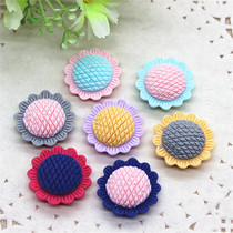 pcs Mix Colors Kawaii Resin Matte Sunflowers Flatback Caboch