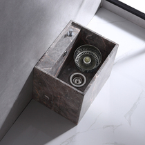 Mop pool Marble mop pool washing mop bathroom large and small 52X36 floor-standing household Roman gray