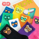 Tide, детские хлопковые весенние осенние носки для мальчиков, в корейском стиле, средней длины, подходит для подростков