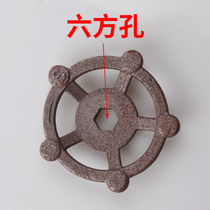 6-corner hole forged steel shut-off valve handwheel 23mm18 5mm16mm pair of lateral hexagonal bore handwheel 28mm24mm