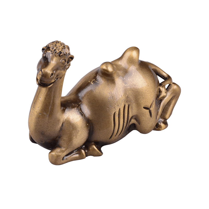 颜之楷法黄铜红铜骆驼毛笔笔架笔搁铜器文房四宝套装书法镇尺书画