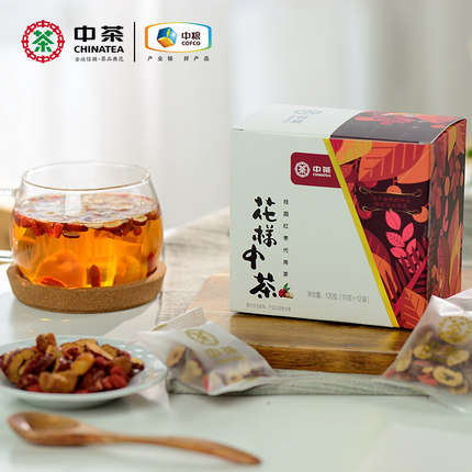 值哭！中茶牌 桂圆红枣枸杞茶 12袋 120g