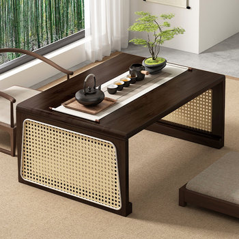 Bay Window Table, Small Household Coffee Table, Foldable Kang Table, Non-Solid Wood, Small Apartment, Japanese-Style Tatami Tea Table, Low Floor Table