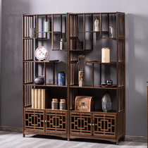 Chinese style ancient shelf multi-layer partition tea display cabinet