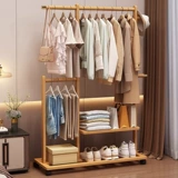 Вешалка для одежды, напольная передвижная вешалка для одежды для спальни, прикроватная вешалка для ночной одежды, вешалка для одежды из нетвердого дерева