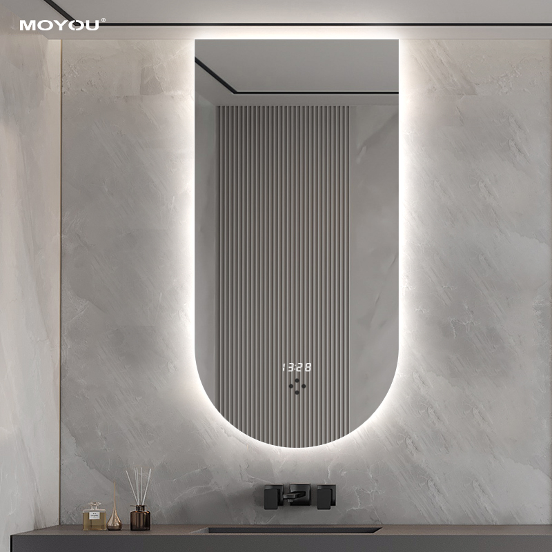 Smart Bathroom Mirror Mesh Red Ins Wind Creativity Bathroom Mirror Washstand Wall-mounted Dresser Touch Screen Customizable-Taobao