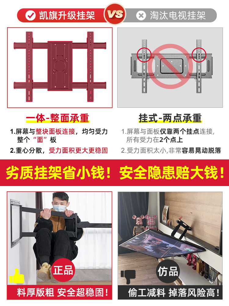 Tv Mount Swivel Telescopic Foldable Wall Bracket Suitable for Sony, Hisense, Skyworth, Tcl Etc. 556575