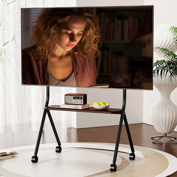 Floor-Standing Tv Stand with Wheels, Suitable for 55/65/ 75inch Inch Tvs, Compatible with Hisense, Tcl, Xiaomi, Etc