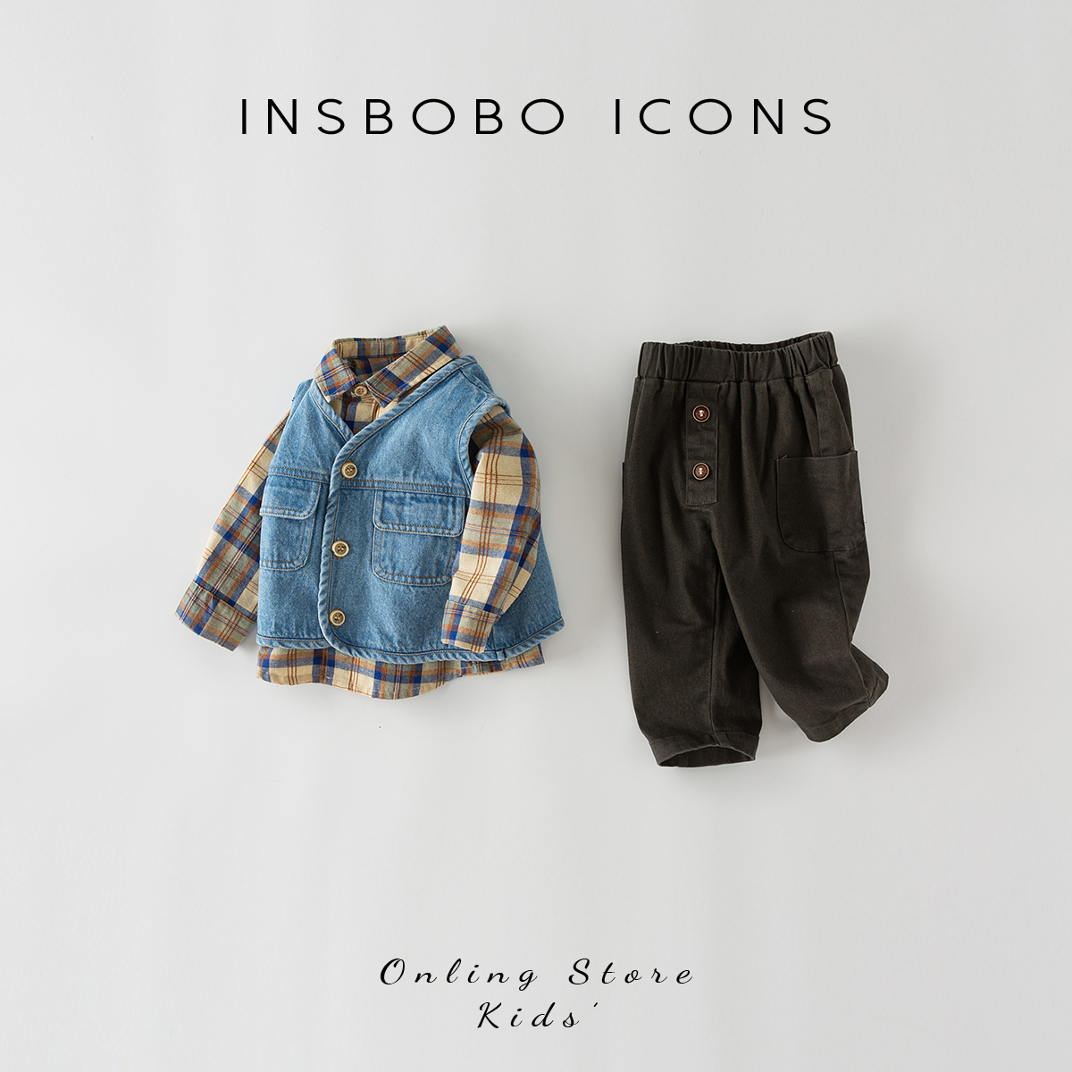 Children suit net red autumn clothing 1 1 3 year old boy clothes spring autumn and children cowboy horse chia three sets girl child clothes-Taobao